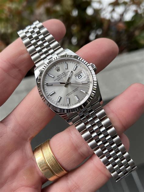 rolex datejust 126234 silver.